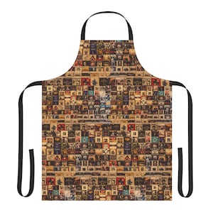 Wine Spectator&#39;s Wife Apron: Retro Vinyl Record Design, Culinary Gift