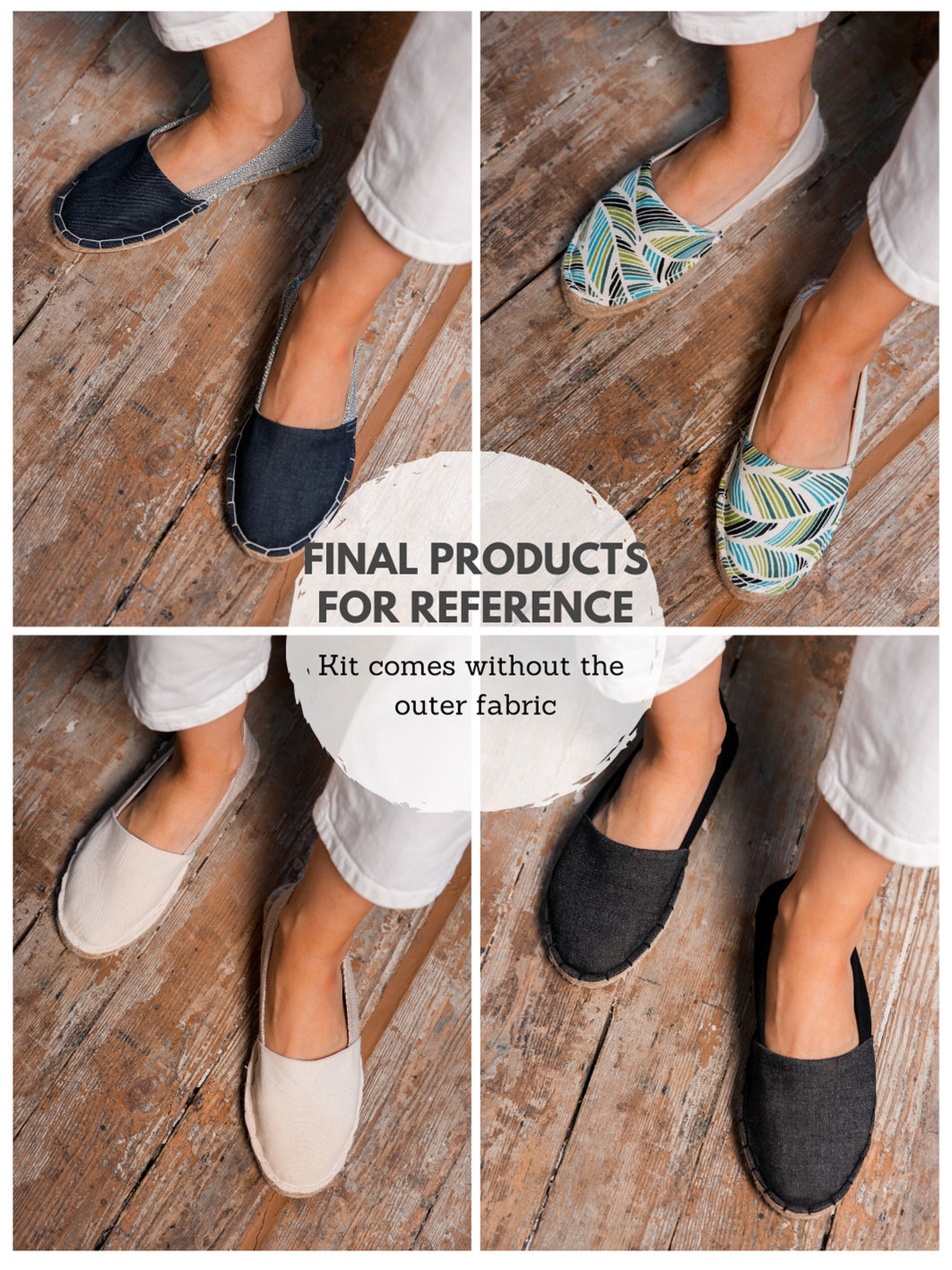Printable Espadrilles Pattern Woman Diy_download Espadrille Etsy