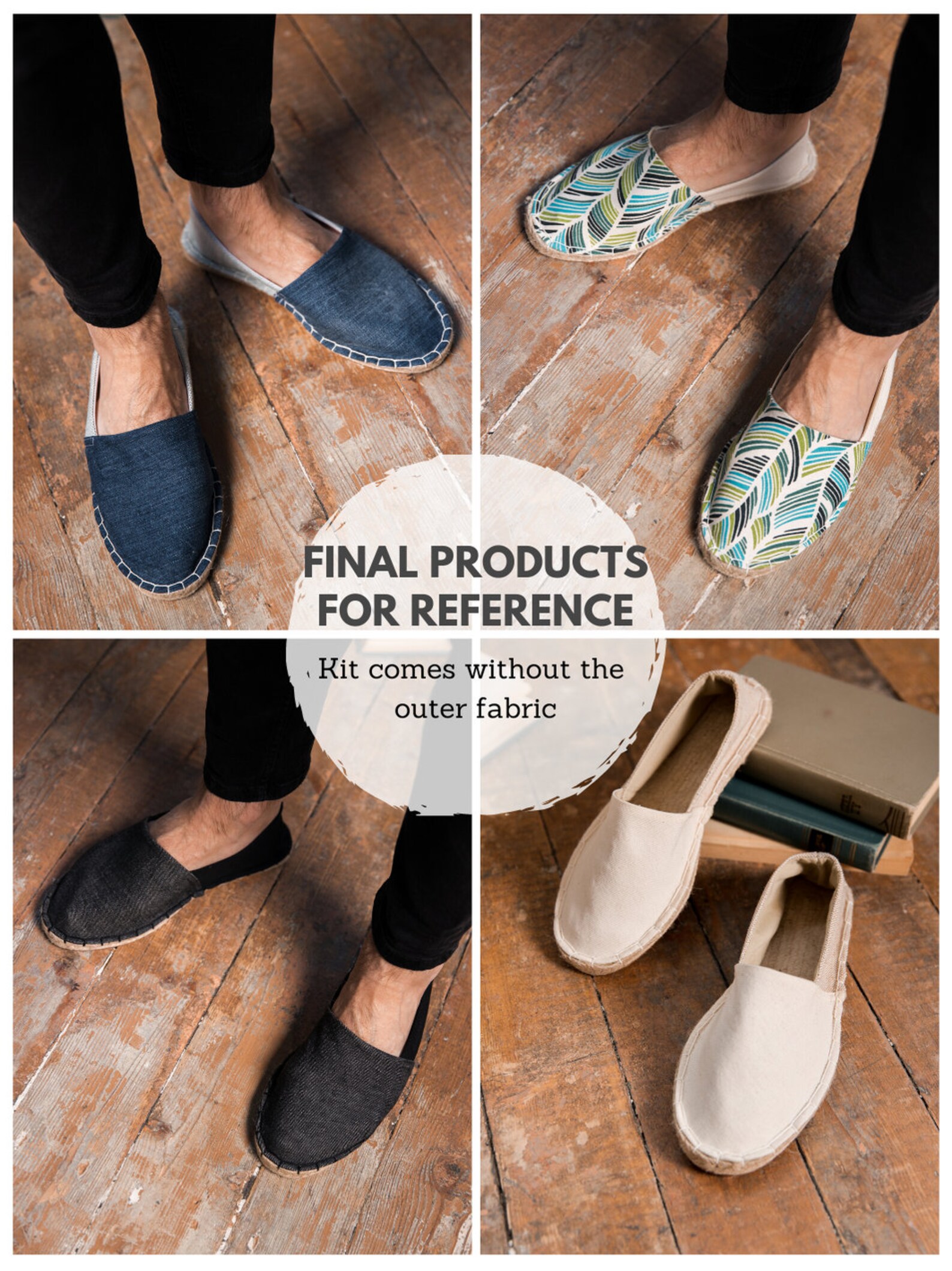 Printable Espadrilles Pattern Men Diy_download Espadrille Etsy