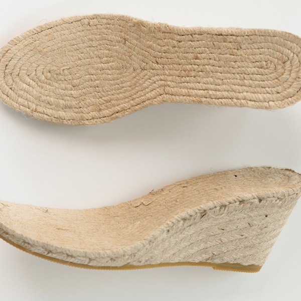 Women espadrille wedges soles 8 CM/3,15 IN platform_jute shoe sole_espadrille sole women_DIY espadrille wedges sole