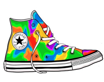 Converse Dessin | Etsy Converse Dessin | Etsy