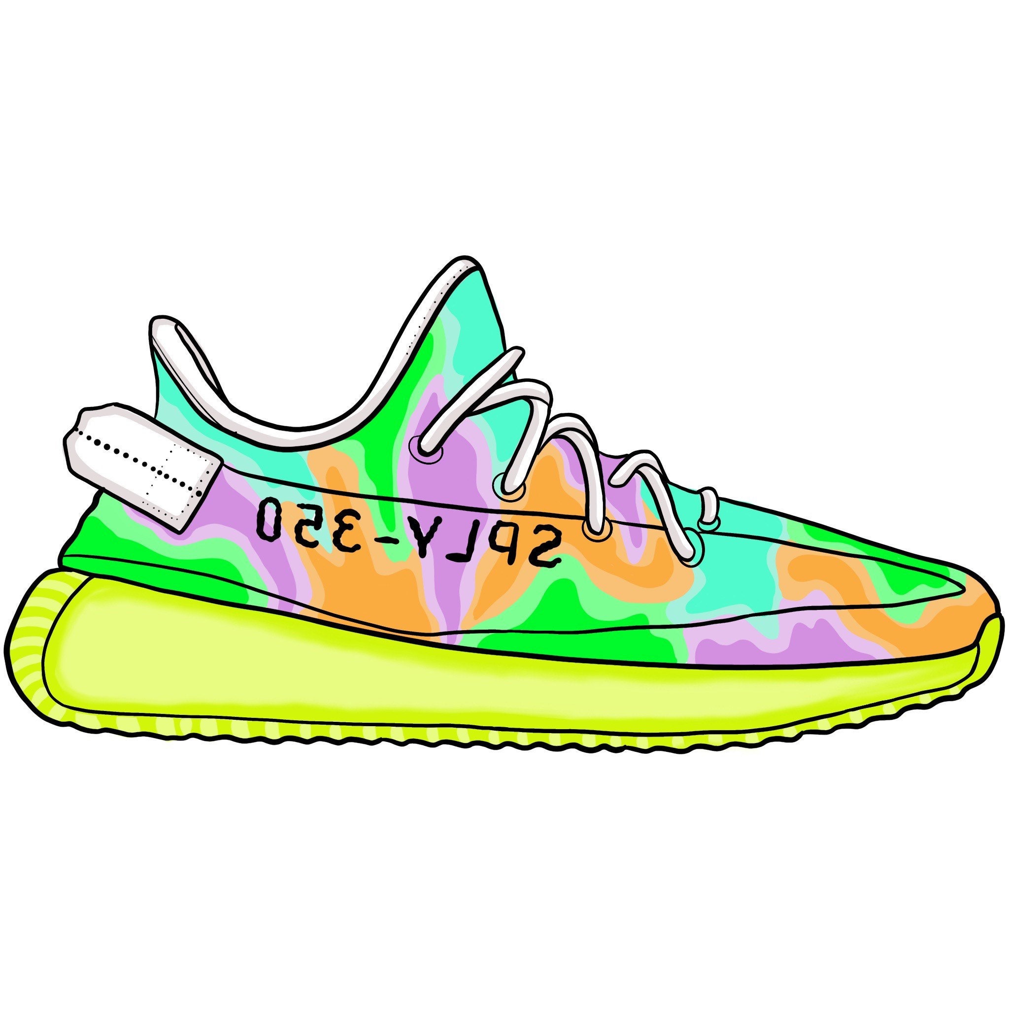Yeezys Shoe Sticker Etsy