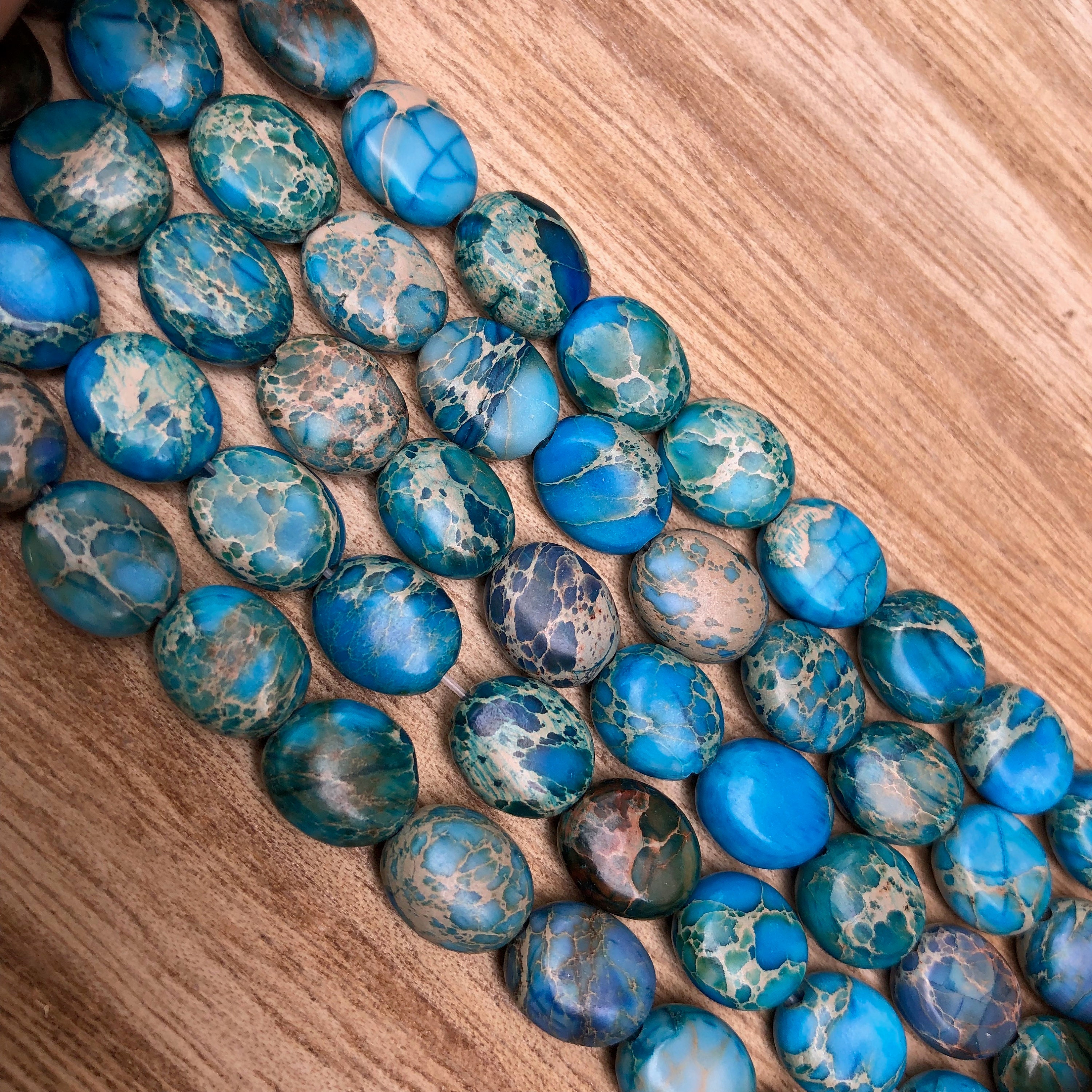 Natural Blue Imperial Jasper Beads Jasper 8x10mm Faceted Oval Etsy