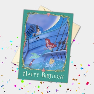 La Sirenetta, Ariel ed Eric biglietto di auguri per il compleanno
