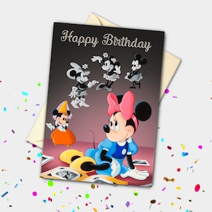 Minnie Maus durch die Jahre Feier Karte