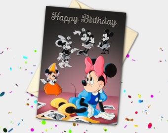 Minnie Maus durch die Jahre Feier Karte