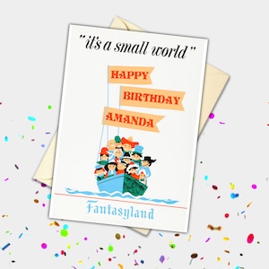 Biglietto personalizzato "It's A Small World"