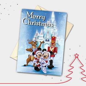 Carte de Noël personnalisée Mickey, Minnie et le petit soldat