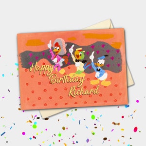 Die drei Caballeros, Donald, Josef, Panchito Festkarte