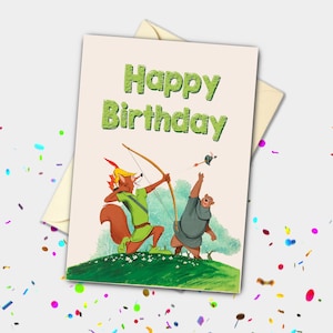 Robin Hood und kleiner John personalisierte Karte