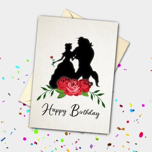 La bella y la bestia Tarjetas de felicitación