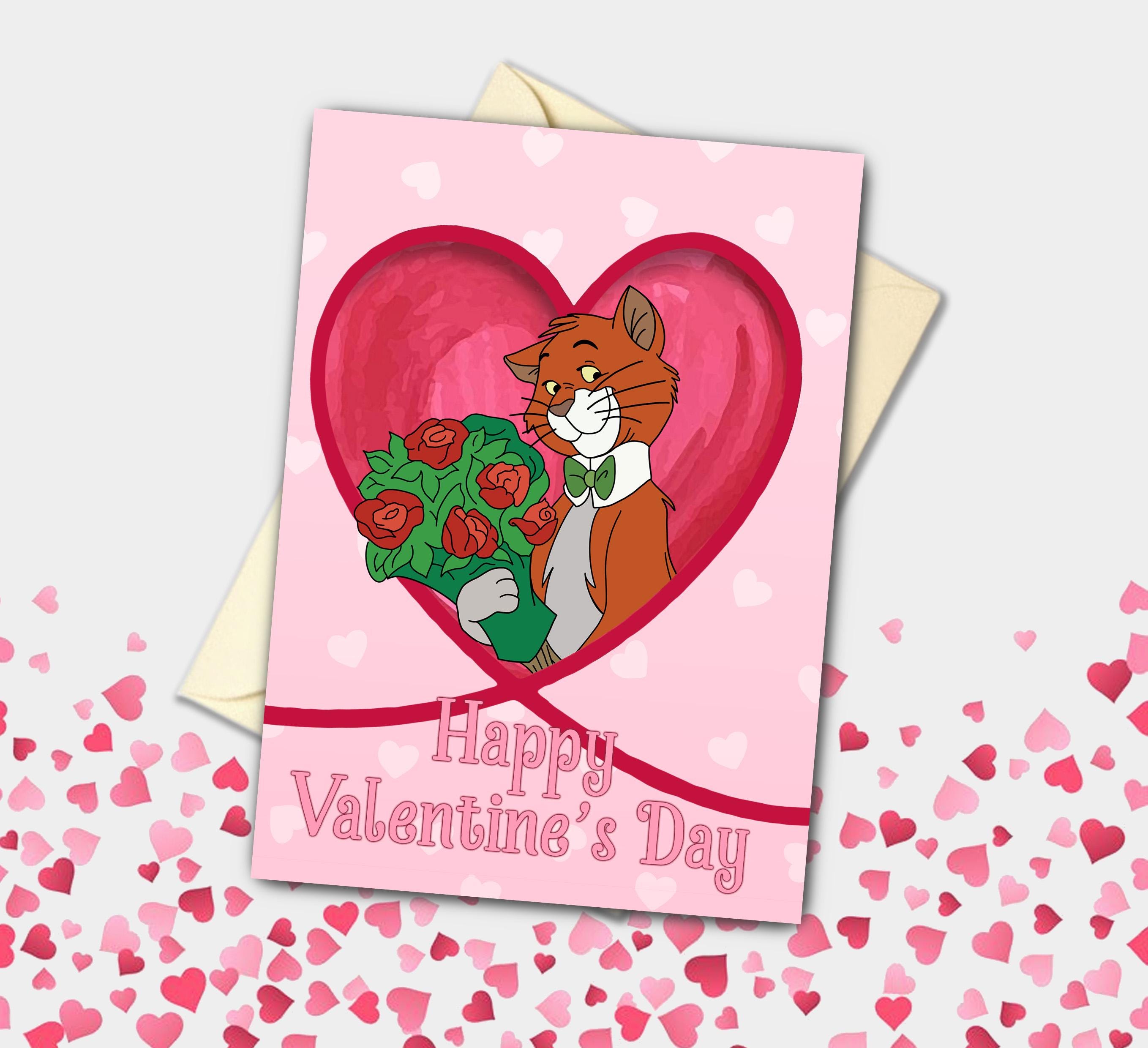 The Aristocats Thomas O'Malley Valentine's Day Card | Celebration, Engagement, Proposal Greetings Card
