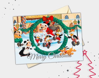 Mickey and Friends Personalised Christmas Card