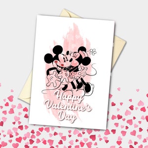 Topolino e Minnie Bacio Biglietto di San Valentino / Celebrazione, Fidanzamento, Proposta Biglietto di auguri