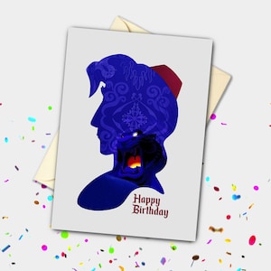 Aladdin Silhouette biglietto personalizzato / biglietto di auguri per ogni occasione