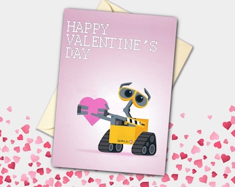 WALL-E Valentine&#39;s Day Card | Celebration, Engagement, Proposal Greetings Card