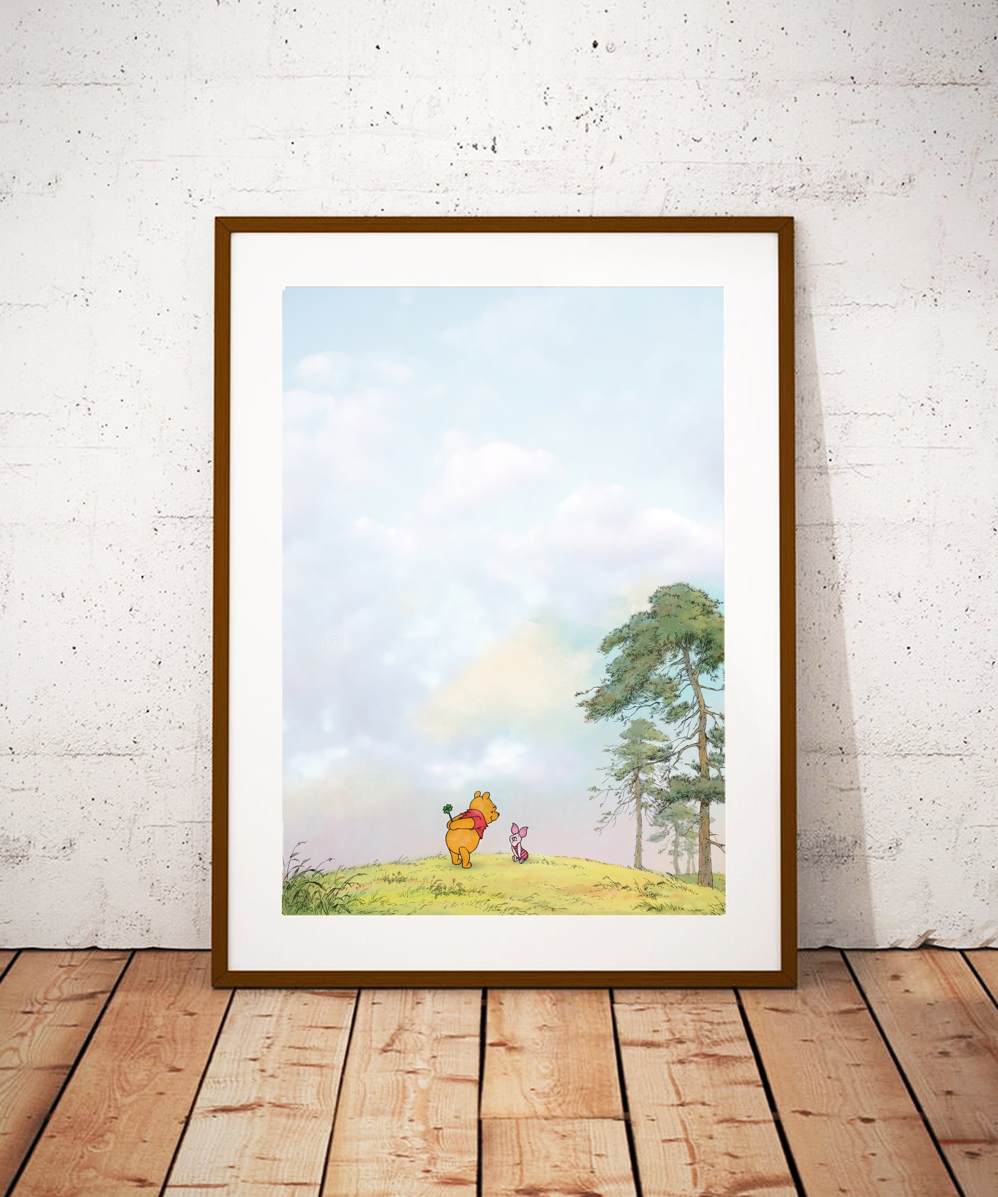 Winnie the Pooh and Piglet Wall Art Print Etsy UK