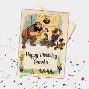 Carte Célébration d'anniversaire de Pinocchio et Stromboli