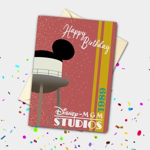 Hollywood Studios Pop Art Style Feier Karte Earful Tower