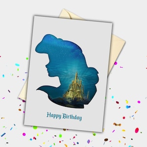Ariel Silhouette Personalised Card | Celebration greetings card for any occasion