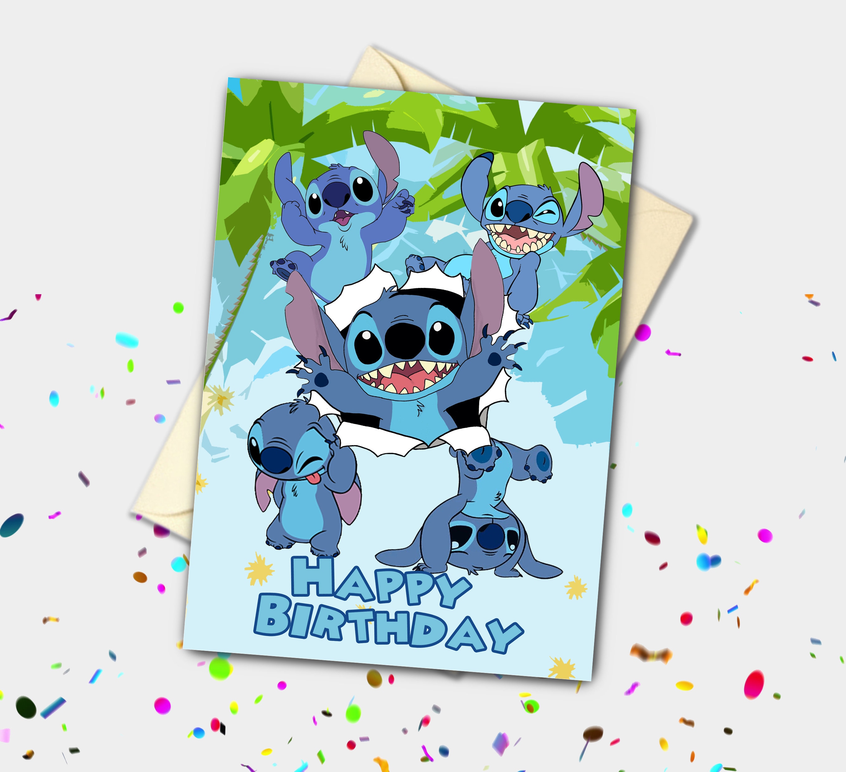Lilo & Stitch 'hawaiian Stitch' Celebration Card - Etsy
