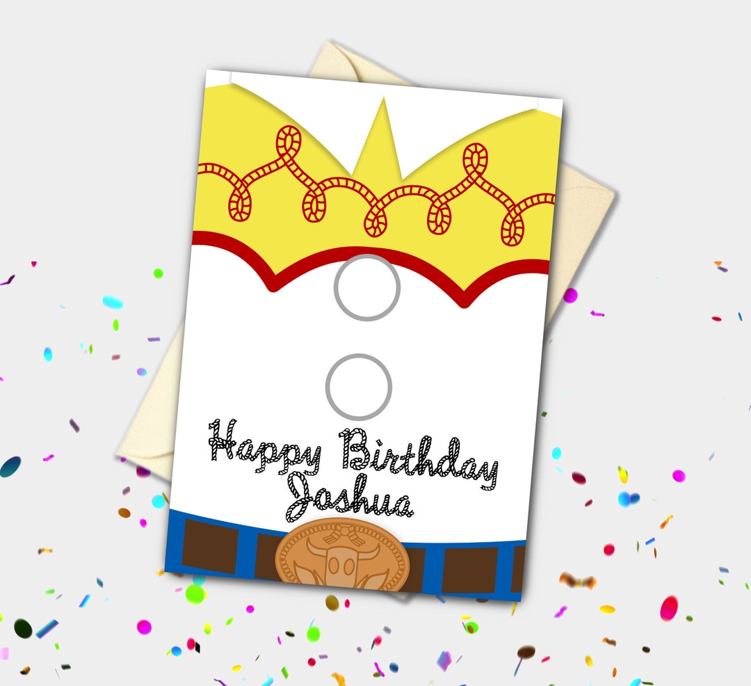 Jessie Costume Personalised Card - Etsy