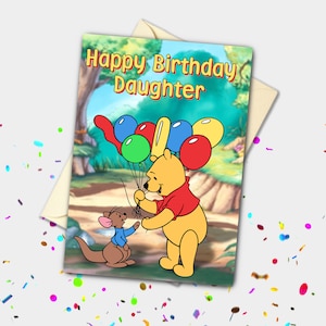 Carte personnalisée Winnie l'Ourson et Roo