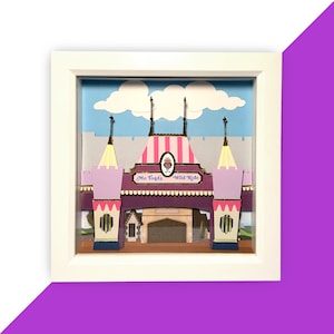 Walt Disney Worlds Mr Toads Wild Ride Handmade Shadow Box Frame