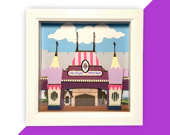 Walt Disney Worlds Mr Toads Wild Ride Handmade Shadow Box Frame