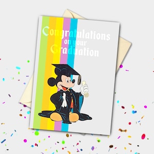 Carte personnalisée de remise des diplômes de Mickey