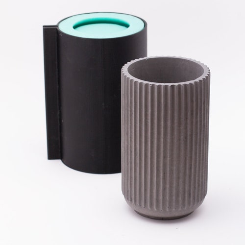 3 Ridge Tall Silicone Vase Mold Etsy