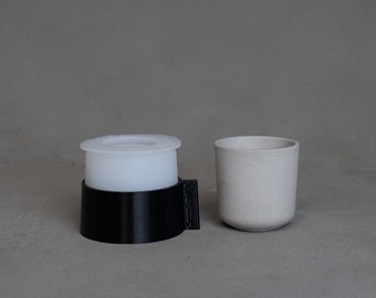 Candle Collection, Curve | Candle Jar Silicone Mold