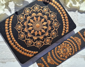 Cuaderno mandala, libreta A5, regalo, Bullet Journal, mandala, diario, libreta pintada a mano, cumpleaños, calendario, cuaderno de bocetos, diario