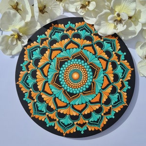 Mandala on Canvas, Mandala, Canvas, Gift, Wall Decoration, Birthday, Canvas Painting, Canvas Hand-Painted, Dot Art, Mandala Acrylic Picture