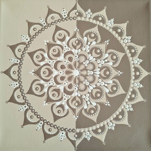 Mandala on Canvas, Mandala, Canvas, Gift, Wedding, Birthday, Boho, Canvas Hand-Painted, Dot Art, Mandala Acrylic Picture