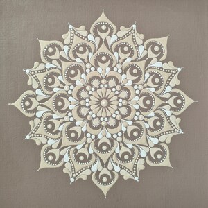 Mandala on Canvas, Mandala, Canvas, Gift, Wedding, Birthday, Boho, Canvas Hand-Painted, Dot Art, Mandala Acrylic Picture, Hygge