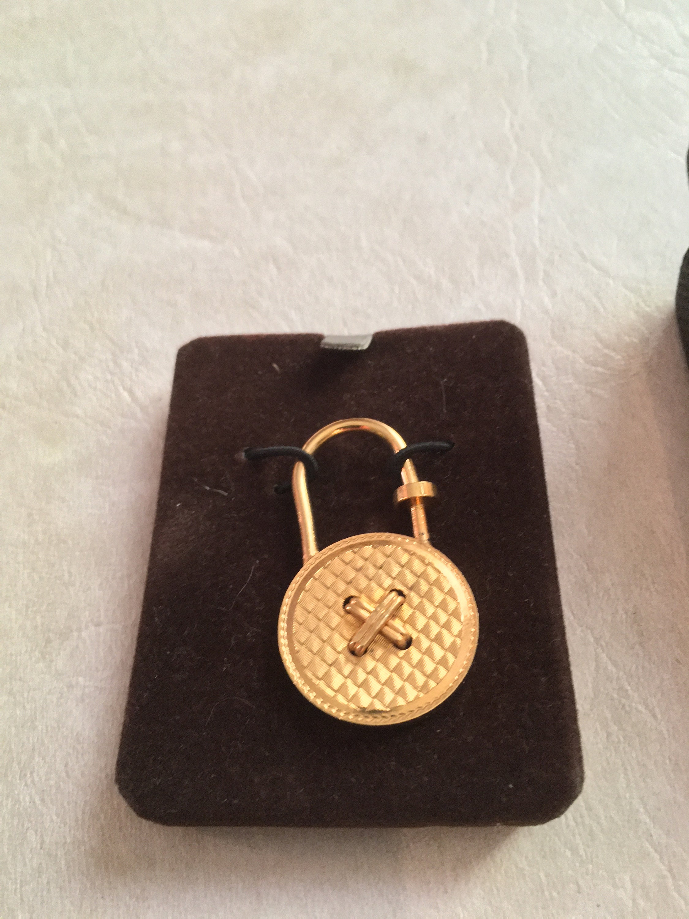 Christian Dior Key Ring Goldtone embossed logo Key Fob Etsy