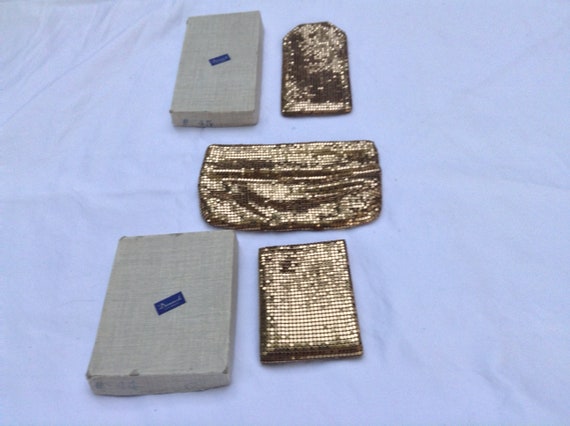 Gold Mesh Vintage Purses & Sunglass Case - image 1