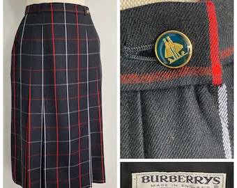 Authentic Burberrys Plaid Skirt, made in England, Size M