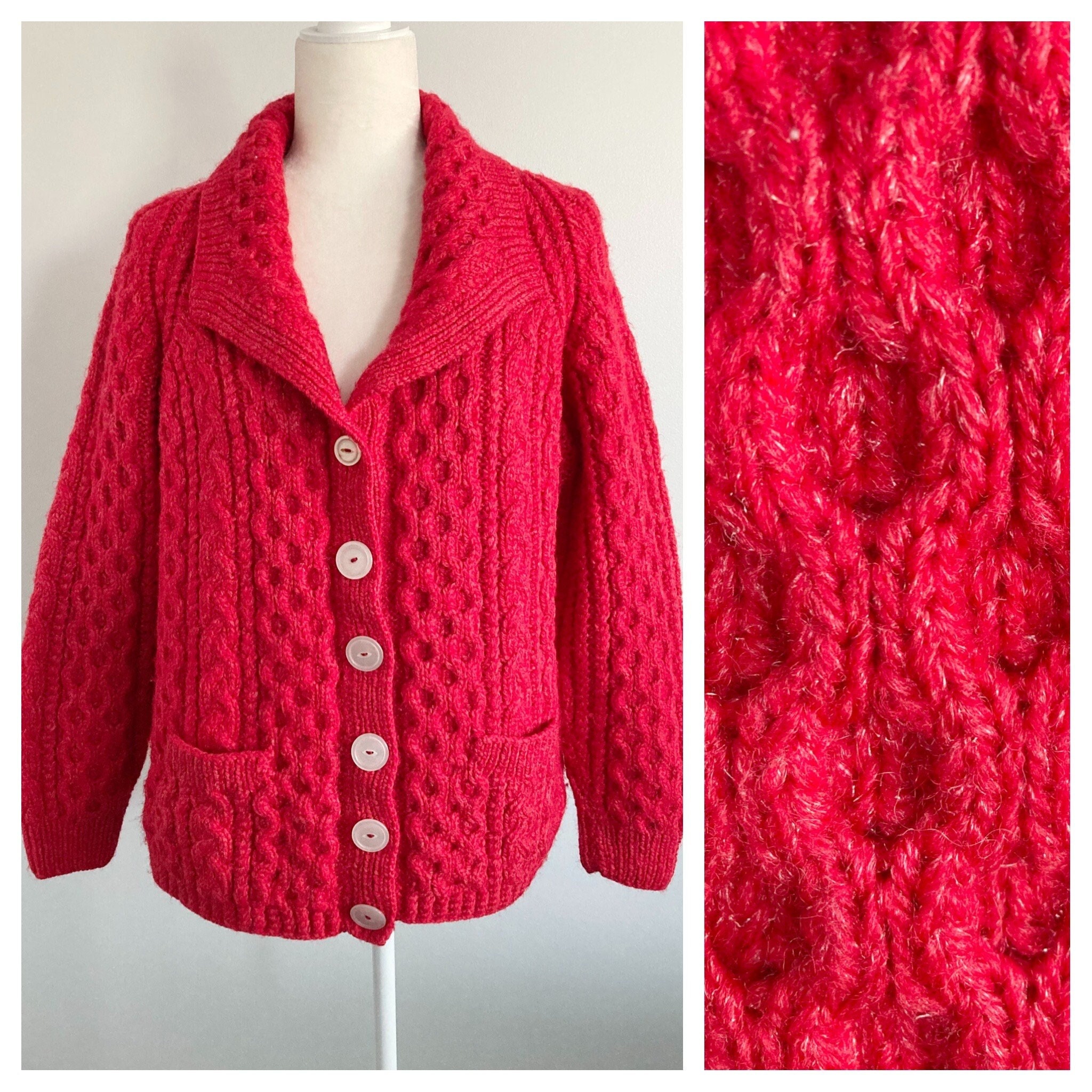 Vintage Aran Cardigan - Etsy