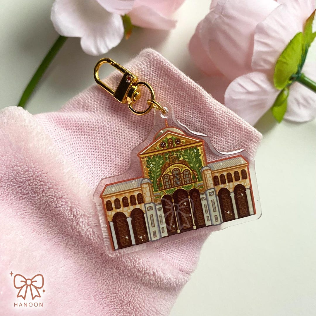 Mosque Keychain Umayyad Mosque Syria Keychain - Masjid Umawi Damascus Sham Keyring ...