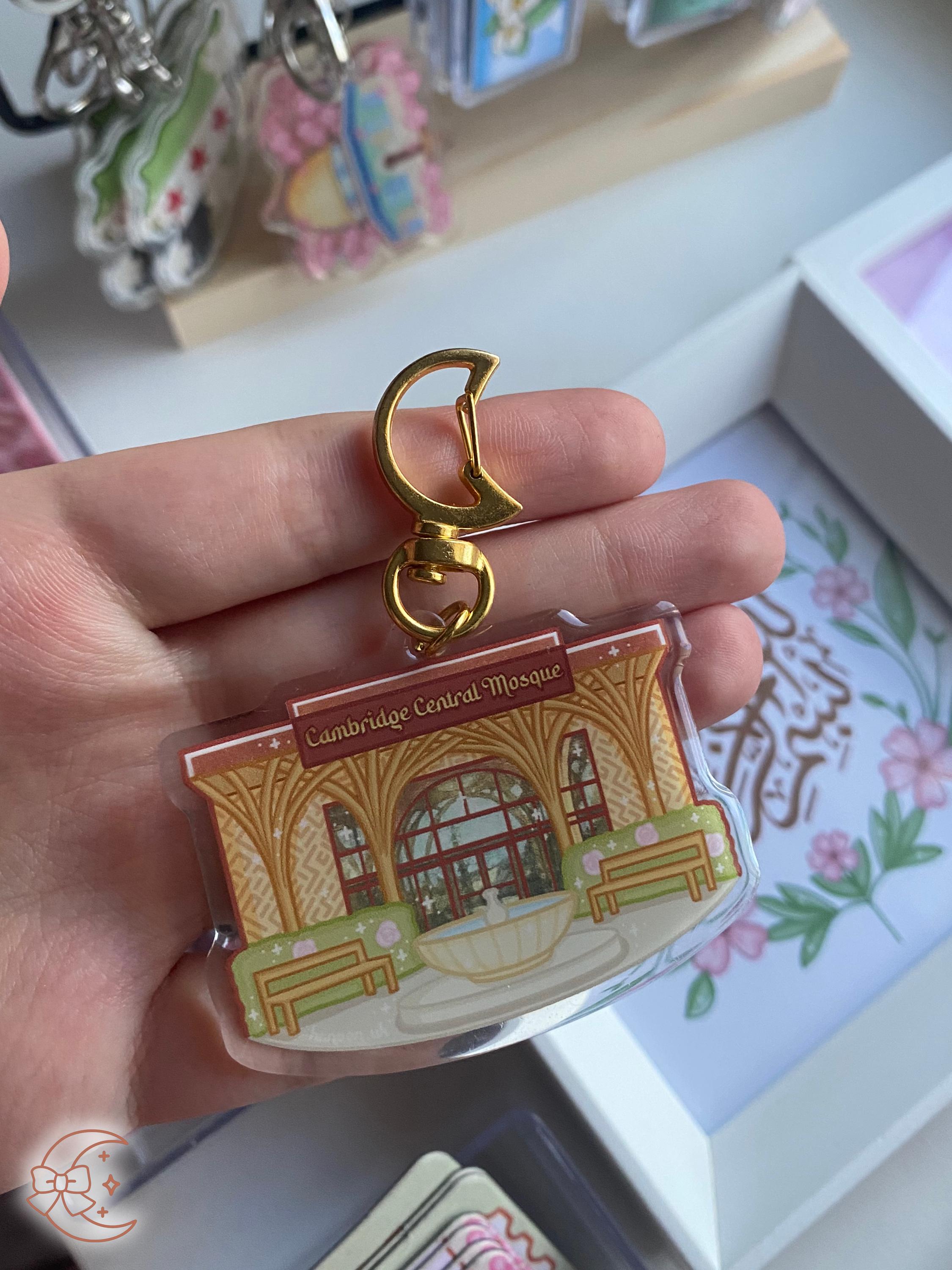 Mosque Keychain Cambridge Central Mosque Keychain - Islamic Keyring Gift, Uk Masjid ...
