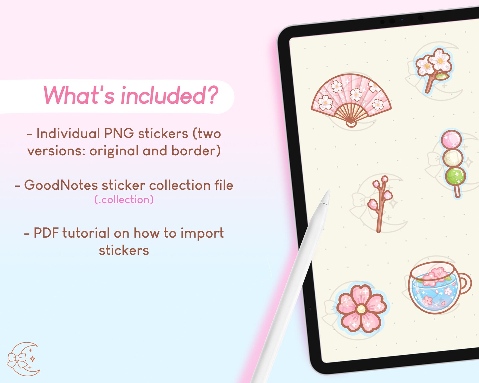 Sakura Spring Stickers | Goodnotes Digital Planner Cute Kawaii Japanese ...