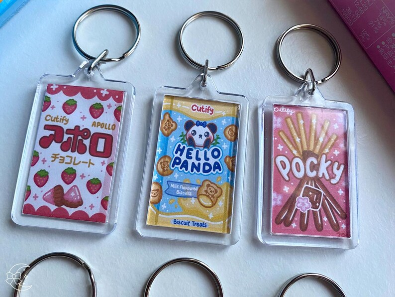 Japanese Snacks Keychains - Cute, Asian Snacks, Kawaii, Japan, Konbini ...