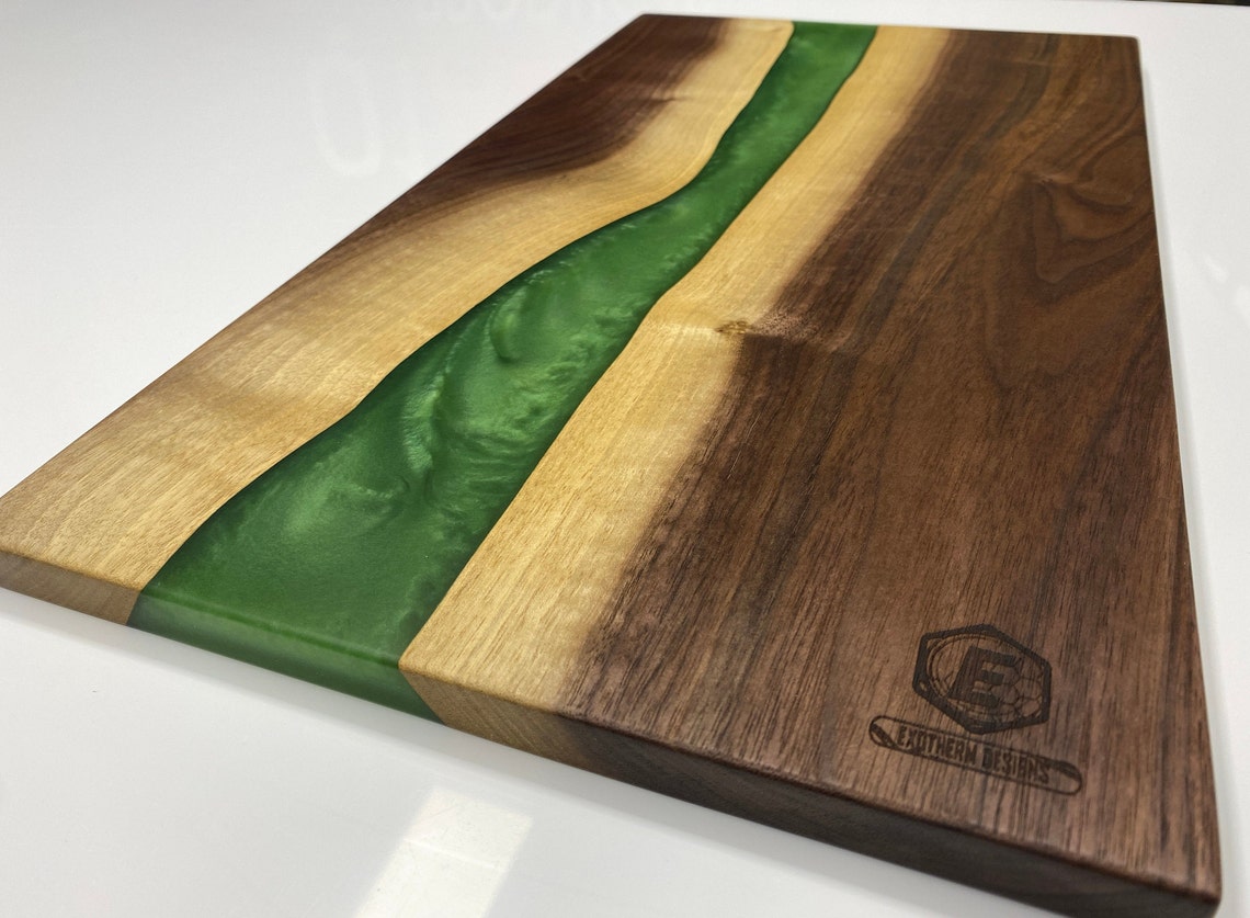 Epoxy Resin Cutting Board Green 272 Etsy