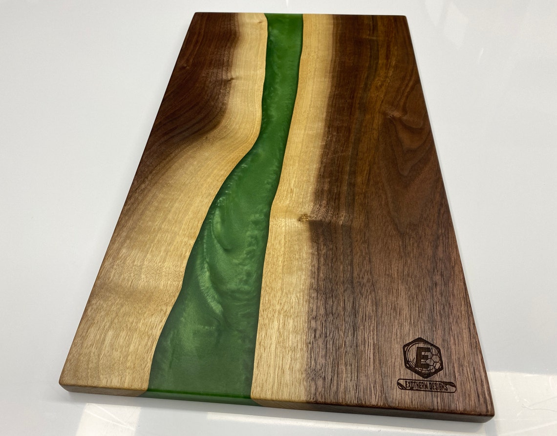 Epoxy Resin Cutting Board Green 272 Etsy