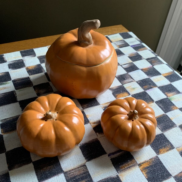 Patricia Garrett - Lidded Pumpkin with S&P