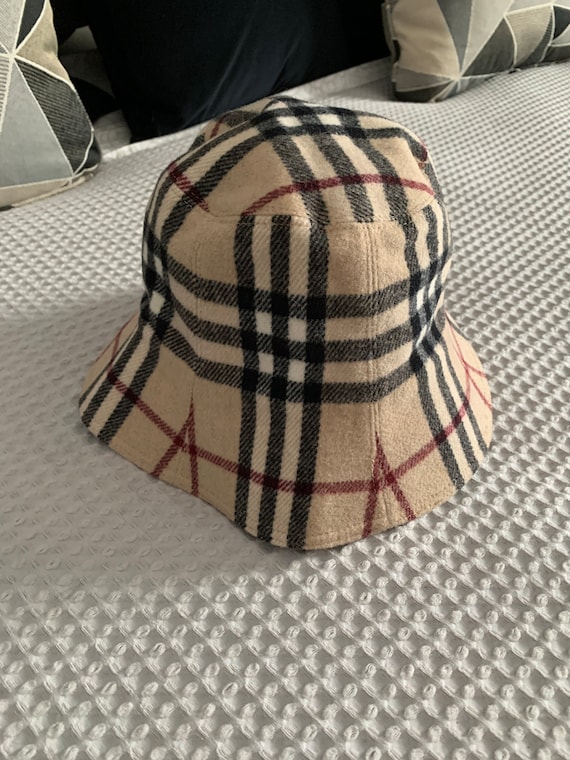Auth Burberry Wool Bucket Hat
