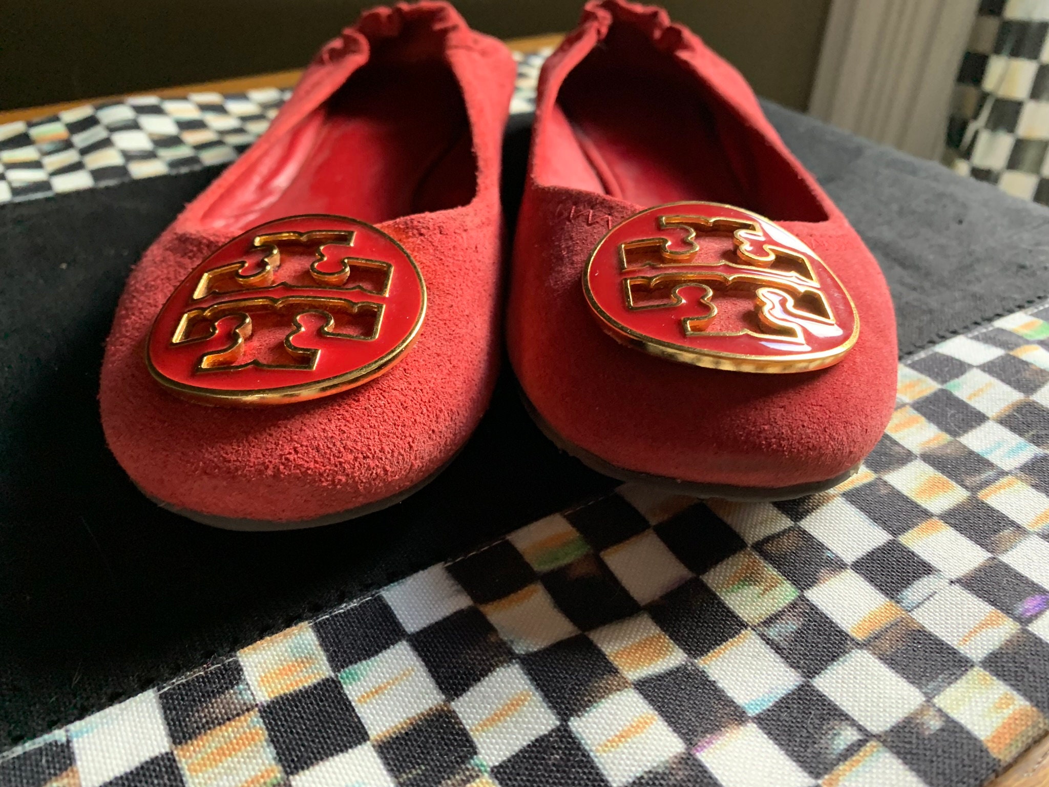 Tory burch shop red ballet flats