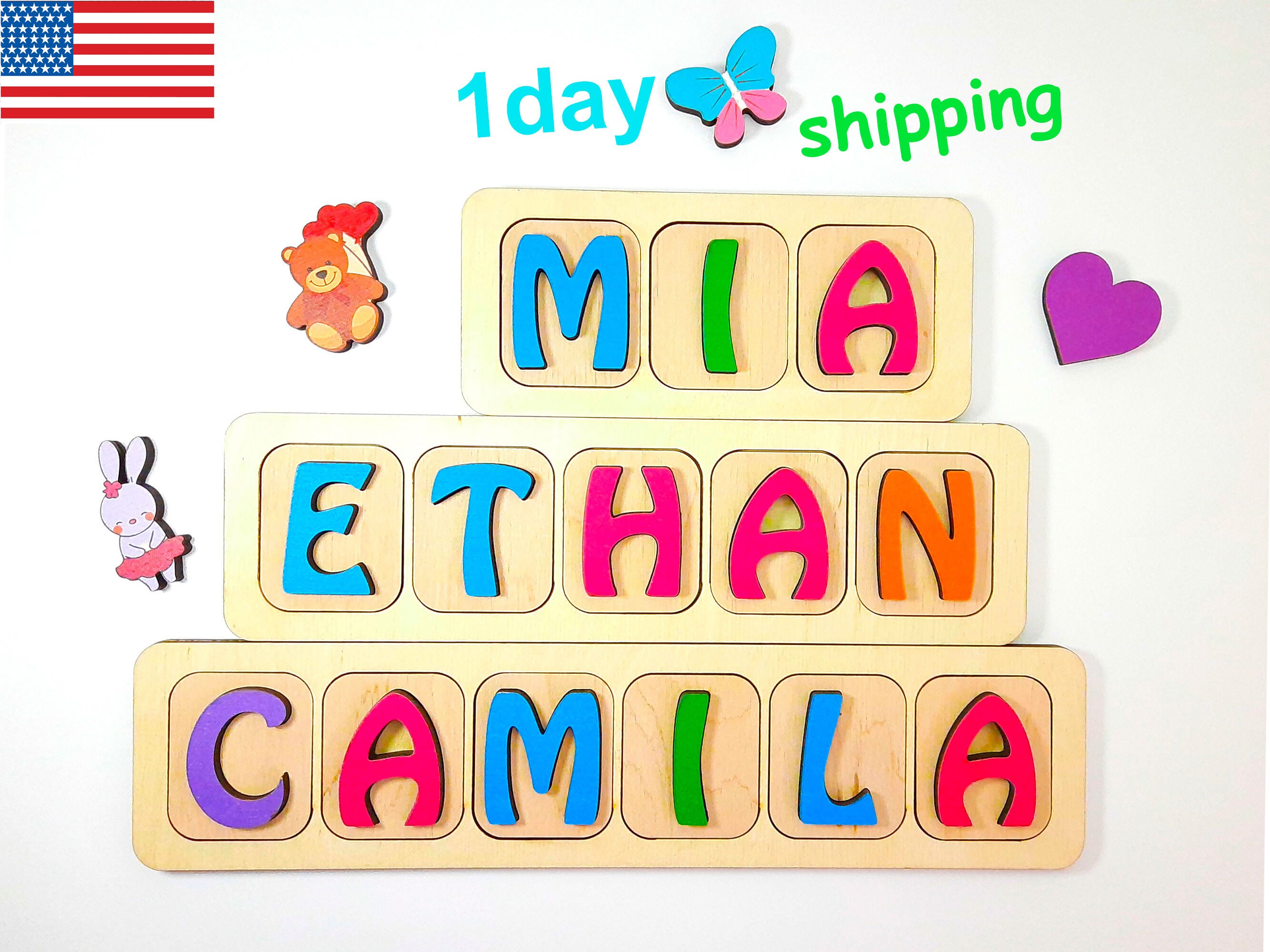 Personalized Puzzle Name Puzzles for Toddlers Gift for Kids Etsy